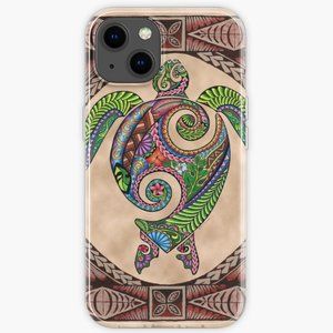 Honu - full color sea turtle tribal iPhone Case